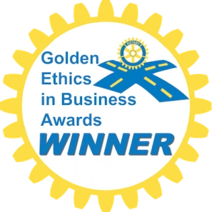 Golden Ethics in Business awards winner badge